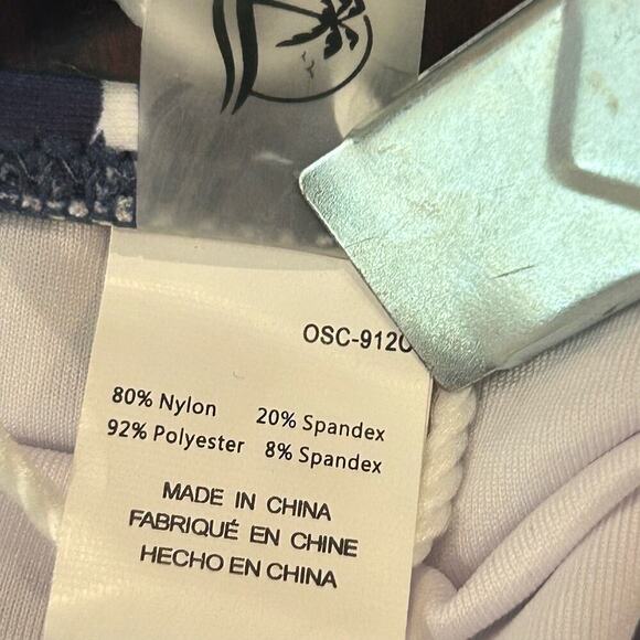 Cupshe Swimsuit‎ Womens S Orange Blue Lace Up Strappy Two Piece Bikini NEW - Picture 6 of 8